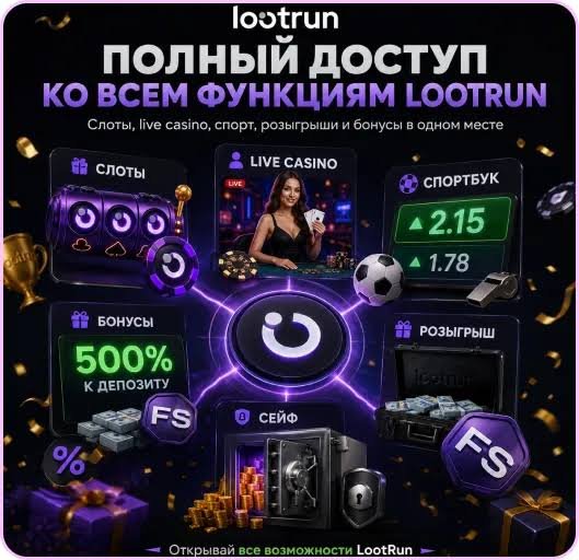 Рабочее зеркало казино Lootrun играйте без ограничений!